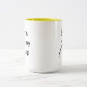 角はマグの上の私のハローを保ちます ツートーンマグカップ (中央)
