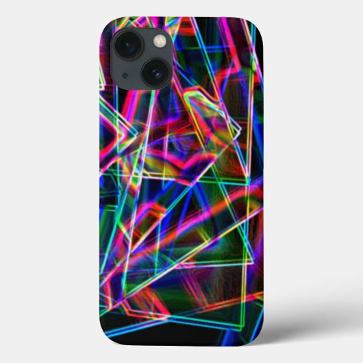 角は線で角を丸く、ネオン色 Case-Mate iPhoneケース (裏面)