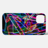 角は線で角を丸く、ネオン色 Case-Mate iPhoneケース (裏面 (横))