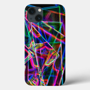 角は線で角を丸く、ネオン色 iPhone 13ケース