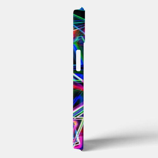 角は線で角を丸く、ネオン色 Case-Mate iPhoneケース (裏面 / 右)