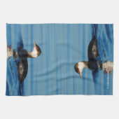 角ばったグリーンのプロフィール キッチンタオル (横)