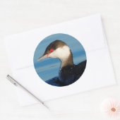 角ばったグリーンのプロフィール ラウンドシール (封筒)