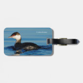 角ばったグリーンのプロフィール ラゲッジタグ (裏面横)