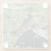 角ばったヒバリ ガラスコースター (裏面)