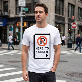 角まで駐車禁止 メンズTシャツ Tシャツ