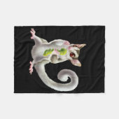 角みみずが付いている砂糖のグライダー フリースブランケット (正面(横))