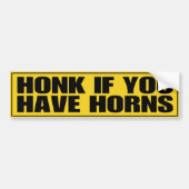 角もしを持っている バンパーステッカー (正面)