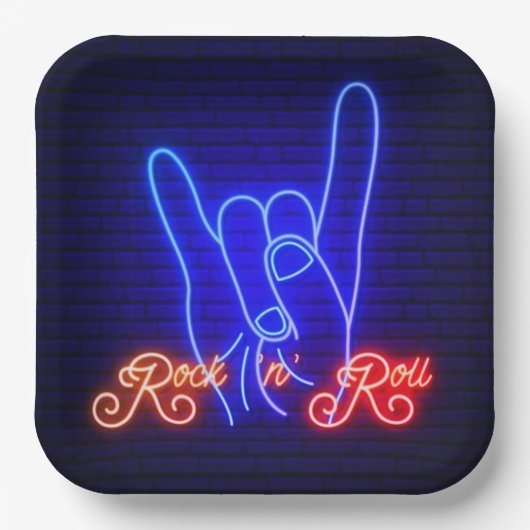 角を上げるロックンスクエア転がー ペーパープレート (正面)