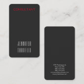 角を丸めたグレーのコンサルタントマネージャ長 名刺 (正面/裏面)