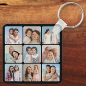 角を丸めて作成9 Photo Collage キーホルダー (裏面)