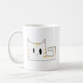 角を付けられた子猫 コーヒーマグカップ (左)