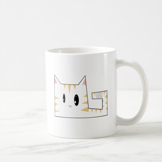 角を付けられた子猫 コーヒーマグカップ (右)