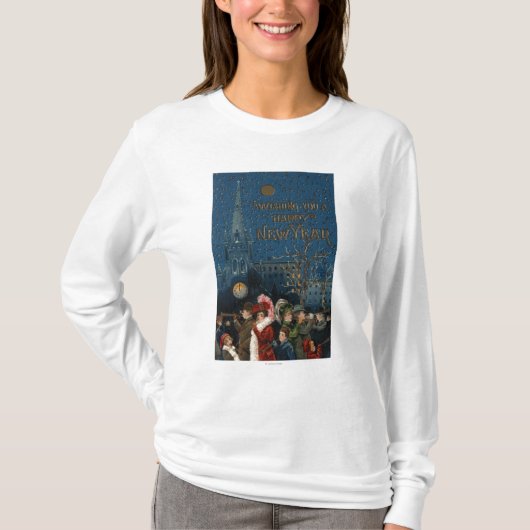 角を吹いている群集 Tシャツ (正面)