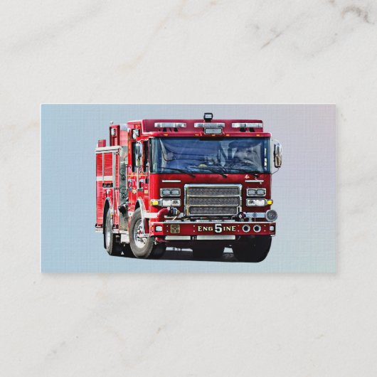 角を曲がる消防車 名刺 (裏面)