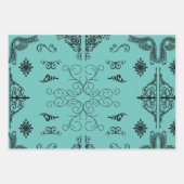 角を飾り巻き ラッピングペーパーシート (正面3)