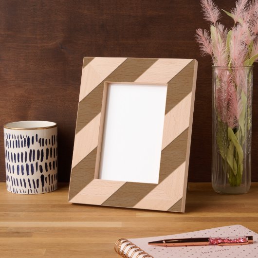 角エレガントモダン付きストライプ レーザー彫刻フレーム (左)