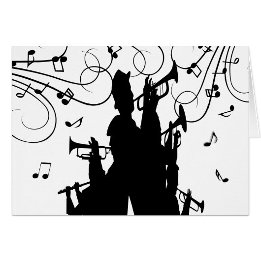 角セクショントランペットのジャズ音楽 (正面横)