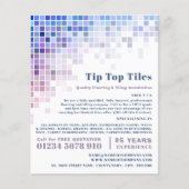 角タイル、床、タイルのインストーラ広告ー チラシ (正面)