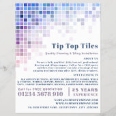 角タイル、床、タイルのインストーラ広告ー チラシ (正面)