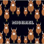 角パーソナライズされたの付いた牛 マグカップ