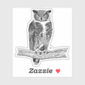 角フクロウ シール (シート)