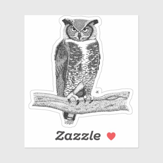 角フクロウ シール (シート)