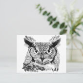 角フクロウ ポストカード (スタンド正面)