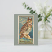 角フクロウ ポストカード (スタンド正面)