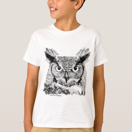 角フクロウ Tシャツ (正面)