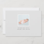 角モダン度 | 3つのフォトコラージュ誕生 案内状 (裏面)