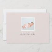 角モダン度 | 3つのフォトコラージュ誕生 案内状 (裏面)