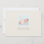 角モダン度 | 3つのフォトコラージュ誕生 案内状 (裏面)