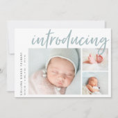 角モダン度 | 3つのフォトコラージュ誕生 案内状 (正面)