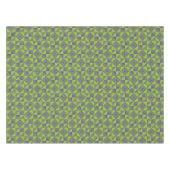 角三角形ジオメトリックグリーン紫パターン テーブルクロス (正面(横))