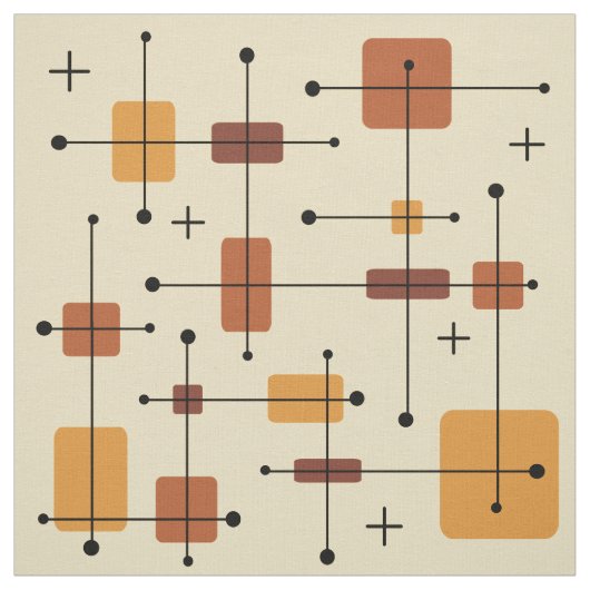 角丸四角形オレンジ ファブリック (見本)