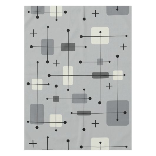 角丸四角形グレー テーブルクロス (正面)