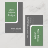 角丸四角形（緑） 名刺 (正面/裏面)