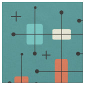 角丸長方形の正方形ティール（緑がかった色） ファブリック (クローズアップ)