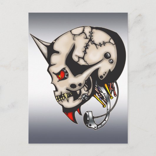 角付きサイボーロボット ポストカード (正面)