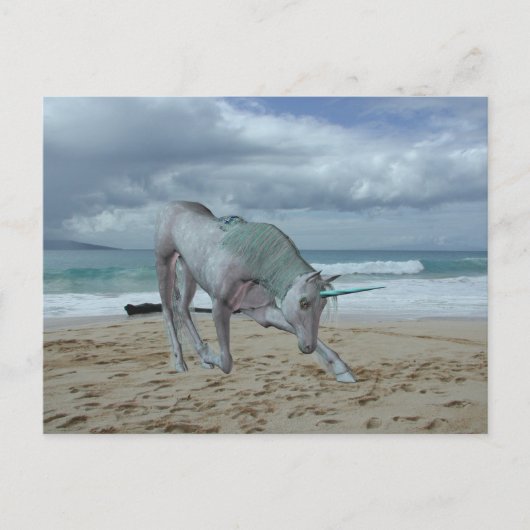 角付きユニコーンはがき ポストカード (正面)