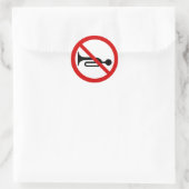 角付き丸シール禁止サイン。 ラウンドシール (バッグ)