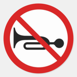 角付き丸シール禁止サイン。 ラウンドシール