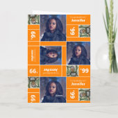 角写真卒業クラス年オレンジ カード (裏面)