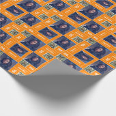 角写真卒業クラス年オレンジ ラッピングペーパー (角)