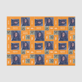 角写真卒業クラス年オレンジ 薄葉紙