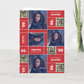 角写真卒業クラス年レッドカード カード (裏面)