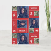 角写真卒業クラス年レッドカード カード (正面)