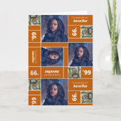 角写真卒業クラス年燃えたオレンジ カード (正面)