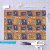 角写真卒業クラス年燃えたオレンジ 薄葉紙 (クラフト)